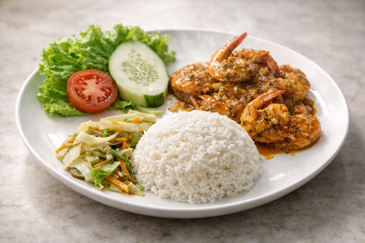 Nasi Udang Saus Telur Asin